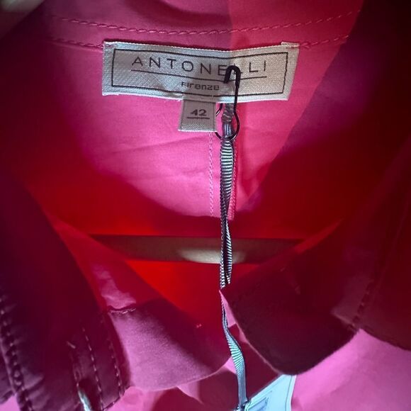 Antonelli | NWTs Monaco Pink Front Button Midi Dress Size Medium - Picture 12 of 13